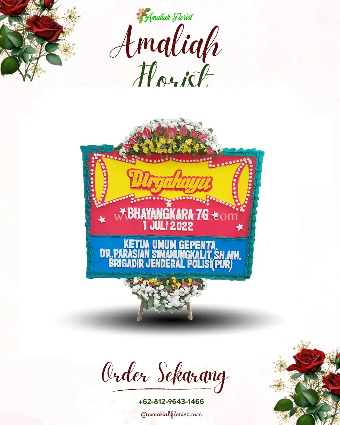Papan Bunga HUT Ulang Tahun Pager Agung